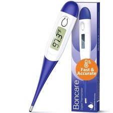Boncare Digital Thermometer 10 Second Fever Alarm Dark Blue