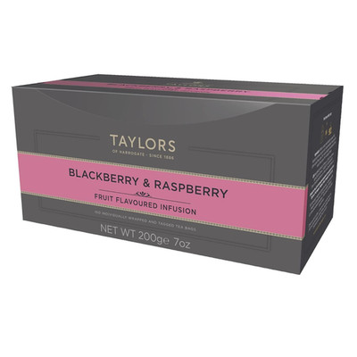 Taylors of Harrogate Blackberry Raspberry Herbal Tea Bags, Caffeine Free, 100 ct