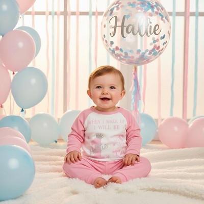 Baby Mädchen Geburtstag rosa Pyjama Alter 1-4 Jahre blau Kleidung Outfit jede Figur