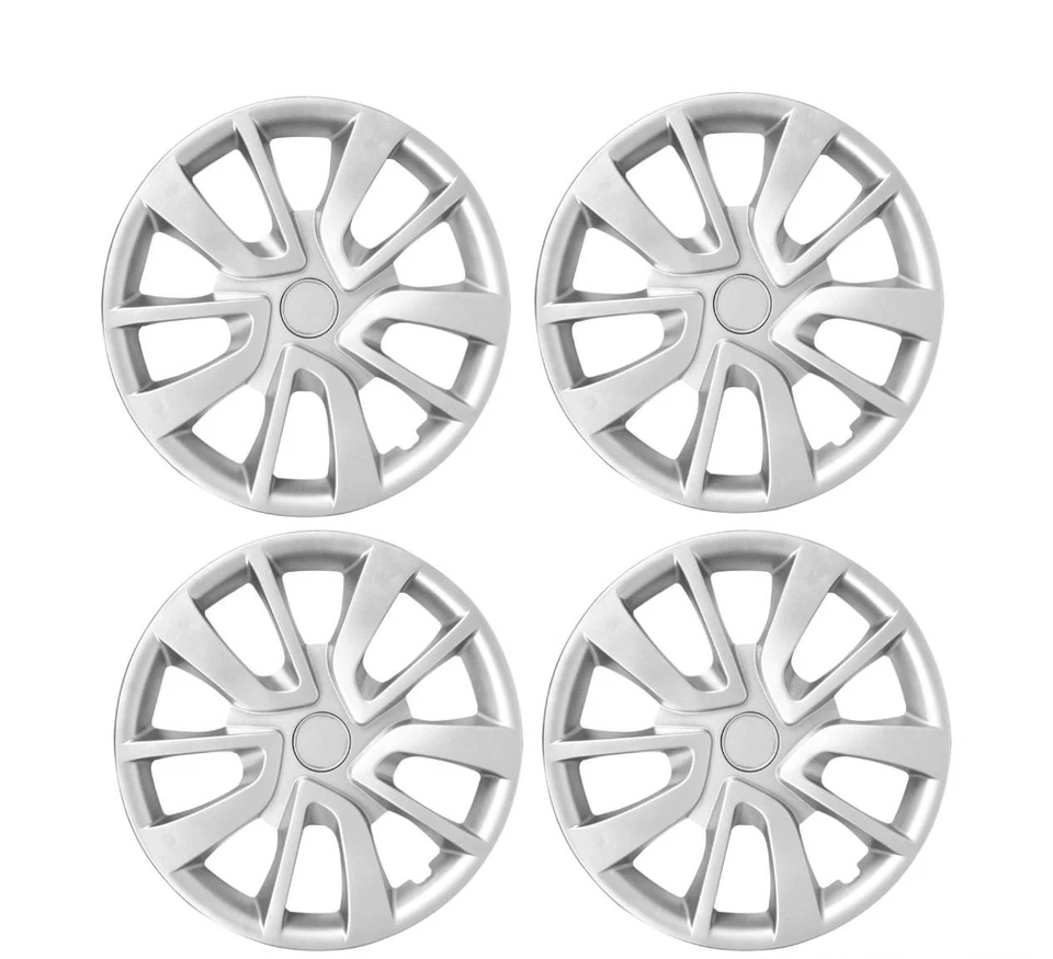 Juego de 4 tapacubos de 15" para protector de cubierta de rueda completa plateado para Suzuki Foto 3 de 4