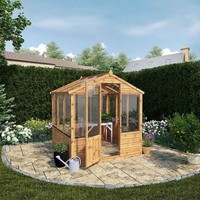 Mercia | Evesham Wooden Greenhouse 4 x 6 | Garden Storage | Potting Shed