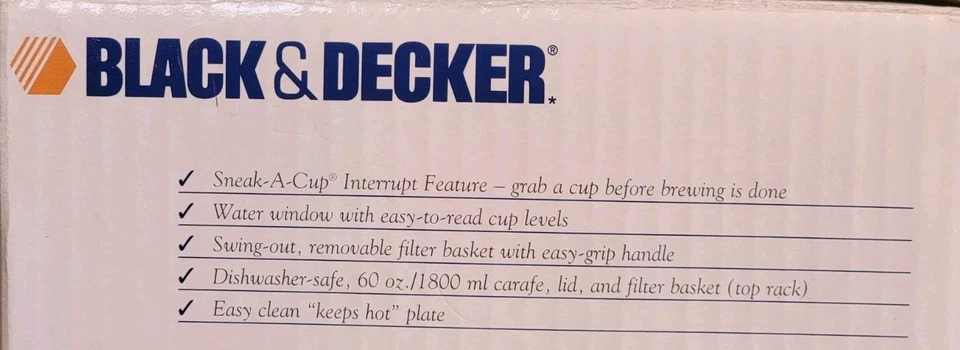 Black & Decker DCM 1200 Versa Brew Coffee Maker White - BRAND NEW SEALED - 2005 - Image 3 of 4