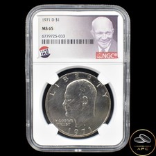 1971 D Clad Eisenhower Dollar $1 NGC MS65 IKE