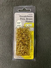 5/8" #18 Escutcheon Pins Brass Plated 1.5 oz package (535140)