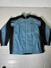 Vintage Nike Windbreaker Jacket Youth Large 14-16 Blue Black Colorblock 90s