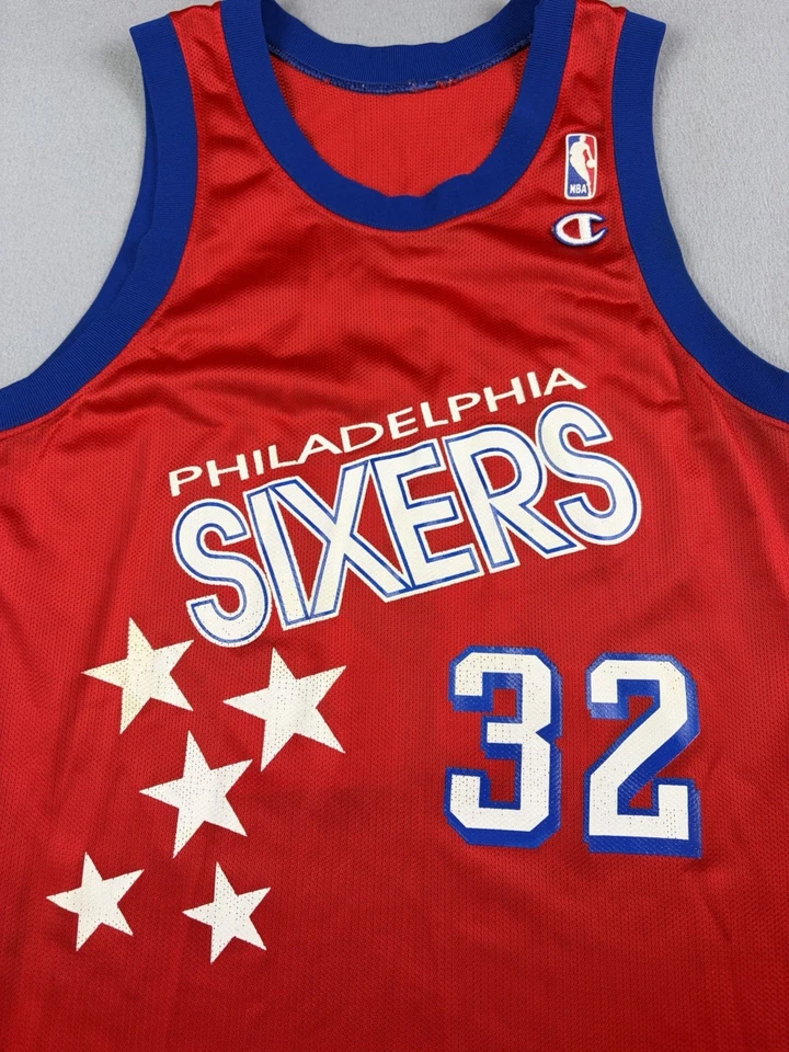 Camiseta de Colección Campeón Philadelphia 76ers Charles Barkley #34 Talla 40 Roja NBA Foto 2 de 4