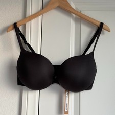 Skims Ultimate Teardrop Push Up Plunge Bra in Onyx, Size 36D