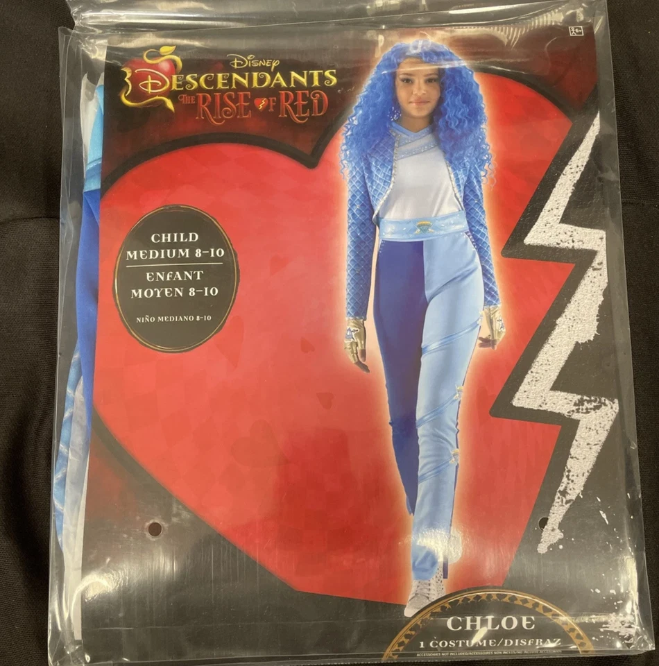 NUEVO Disfraz Disney Descendants Rise of Red Chloe Halloween Niños XL talla 14-16 Foto 2 de 2