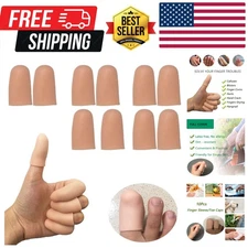 Gel Finger Protectors Finger Caps Silicone Fingertips Protection - Finger Cot...