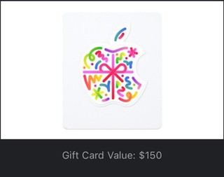 Apple NEW $150.00 digital gift card (email delivery)