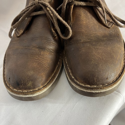 Clarks Bushacre Men’s Size 9M Brown Leather Classic Outdoor Desert Boots Shoes - Picture 5 of 11