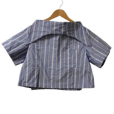 24SS TOGA PULLA Memory taffeta blouse, blue, size 36, TP241-FJ210 Women USED