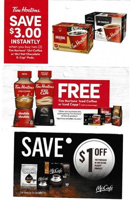 vintage coupons MCDONALD'S TIM HORTONS 2019