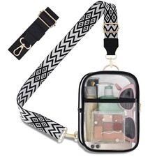 Clear Bag for Stadium Events Approved Concerts Outdoors See Through 01-black