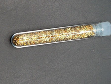 1 Vial Of 24 Karat Gold Flakes - 3" Long Vial -