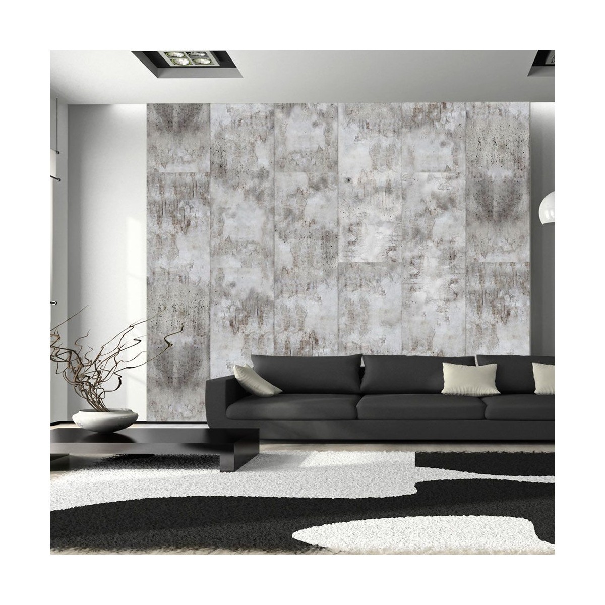 Papier peint gris Gray Shadows 50x1000cm pour salon