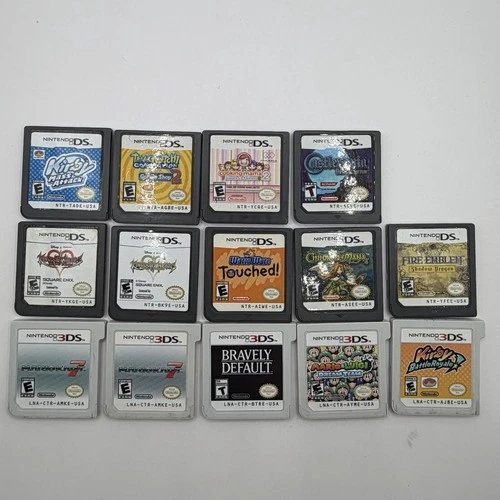 Nintendo DS / 3DS Games Lot Of 14 Kingdom Hearts, Wario, Mario Kart 7 WORKING