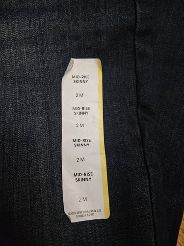 Denizen From Levis Mid Rise Skinny Jeans Womens Size 2 M Blue Denim Stretch NWT - 第 3/11 張圖片