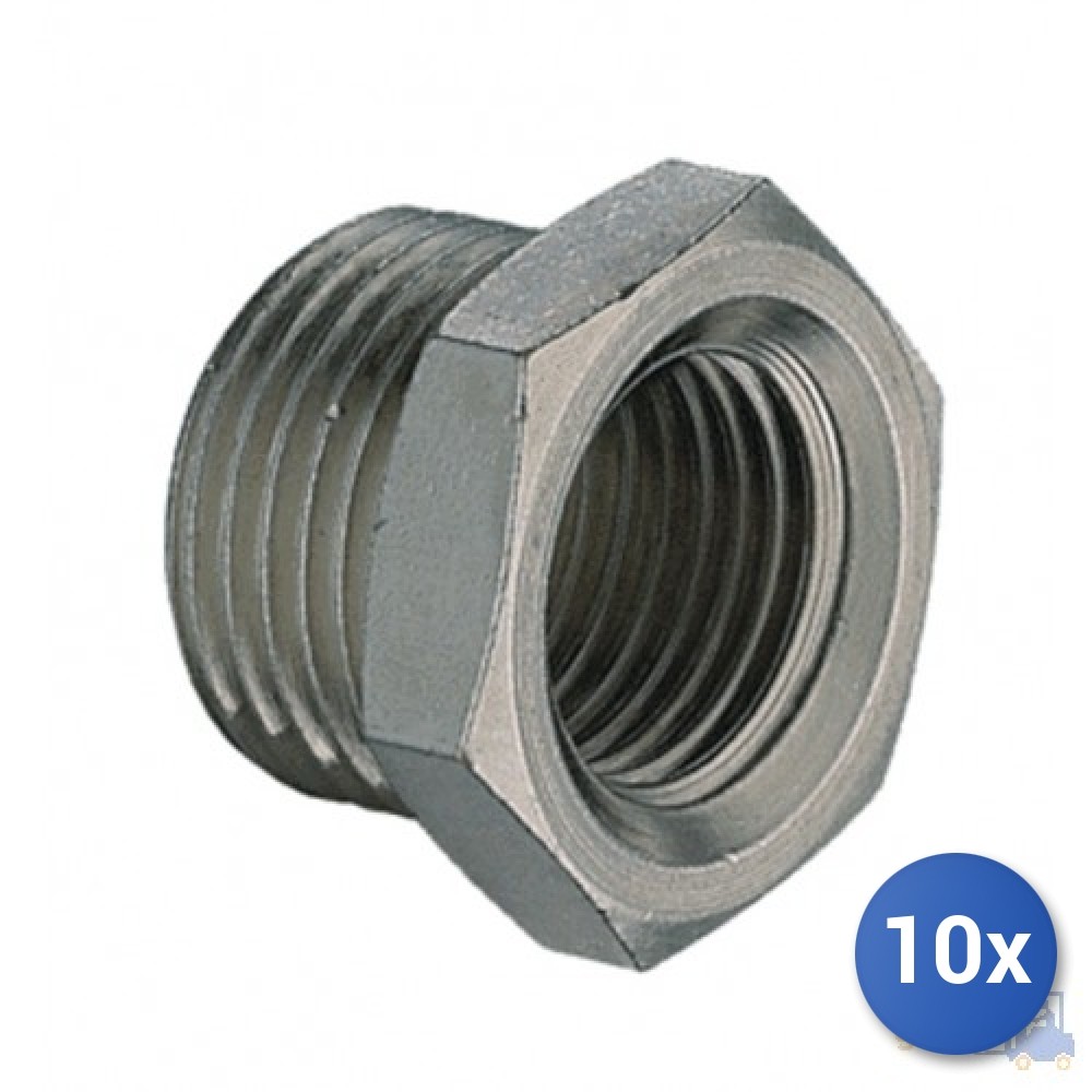 10 Pezzi Riduzione Idraulica/Pneumatica 1/2M a 1/4F Tipo A