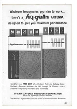 Hy-Gain Antenna Products & E-Z Way Radio Towers 1964 Vintage Advertisements