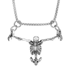 Mbaiyo Skull Car Hanging Ornament Skeleton Rear View Mirror Accessory Silver Mbaiyo Skull Car Hanging Ornament Skeleton Rear View Mirror Accessory Silver
