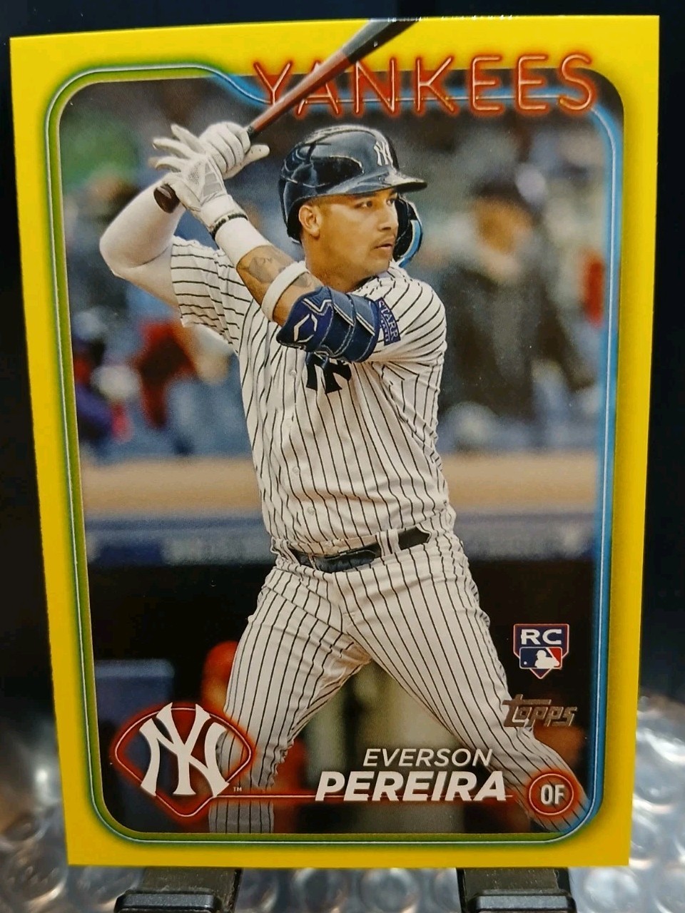 2024 Topps Series 2 YELLOW PARALLEL EVERSON PEREIRA RC #461 - New York Yankees