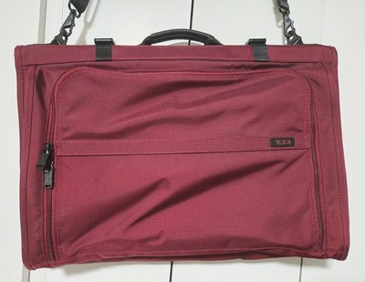 TUMI Tri Fold Carry On Bag Red Ballistic Nylon Tri-Fold Carry-On Garment Bag