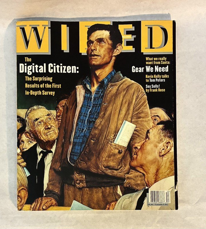 1997 DECEMBER WIRED MAGAZINE - THE DIGITAL CITIZEN NICE FRONT COVER