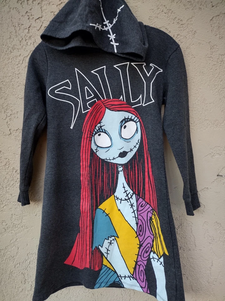 Vestido camisero cosplay manga larga con capucha para niñas Pesadilla antes de Navidad 10-12 Foto 2 de 4