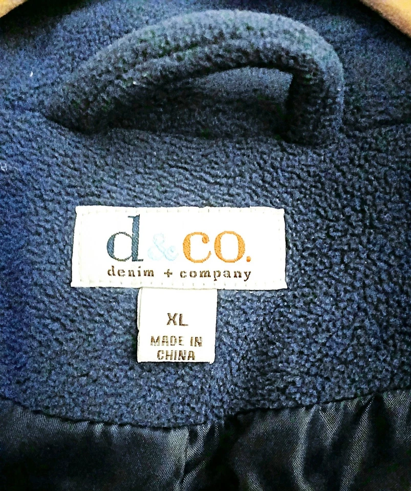 Denim & Co. Microfleece Toggle Coat, Teal Blue, 1X - Image 2 of 4