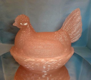 Very Difficult To Find Vallerysthal Hen On Nest Pink Opaque.