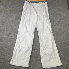 Vintage Nike Sportswear Nylon Track Pants Grey Windbreaker Made in USA Large