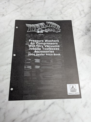 #ad #ad TIDALWAVE PRESSURE WASHERS AIR COMPRESSORS WET DRY VACUUMS 2004 DEALER PRICE $23.75