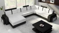 Wohnlandschaft Sofa Polster Ledersofa Ecksofa Eckcouch Couch Ledergarnitur Neu
