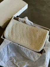Vintage miranda made in japan pearl beaded clutch bag / wallet