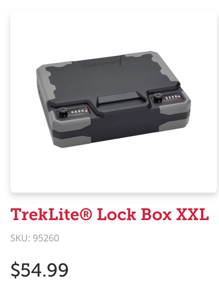 Cerradura combinada Hornady 2 armas TrekLite LockBox, XXL Foto 2 de 3