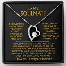 To My Soulmate Necklace, Soulmate Gift, Gift For Girlfriend, Christmas Gift
