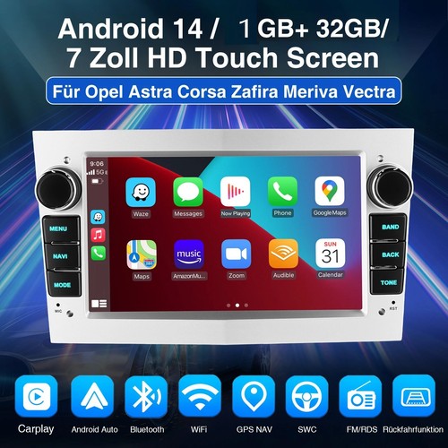 Android14 Apple Carplay Autoradio GPS Für Opel Astra H Corsa C D Meriva Zafira B - Bild 2 von 13