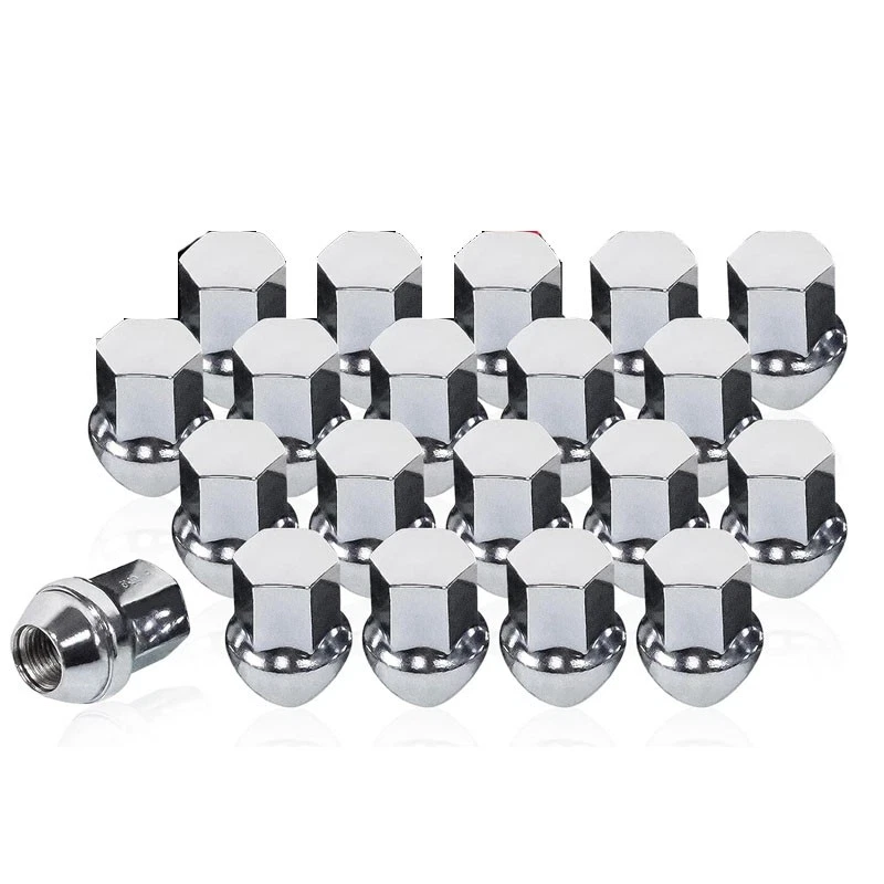 20 tuercas cromadas 9/16"-18 OEM estilo fábrica para Dodge Ram 1500 Durango Dakota Foto 4 de 4