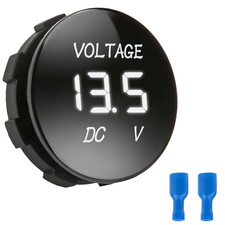 Dc 12v 24v Volt Meter Car Led Digital Voltmeter Mini Waterproof Round Panel Vo Dc 12v 24v Volt Meter Car Led Digital Voltmeter Mini Waterproof Round Panel Vo