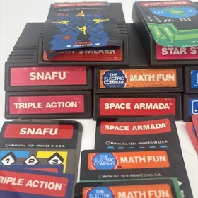 Lot Of 23 Vintage Intellivision Games With Overlays. Retro Lot. USA Seller!