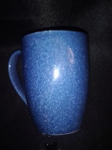  Dansk Santiago Dinnerware Blue Coffee Mugs Speckled Hammered 