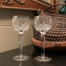 2 Waterford Crystal Lismore 7 1/2 Wine Hock G...