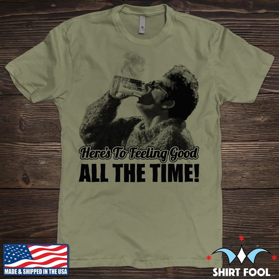 CAMISETA SEINFELD KRAMER ***HERE'S TO FEELING BIEN TODO EL TIEMPO*** Foto 3 de 4