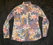 FRIDAY Shirt Men's Bold Eyecatching Joe Browns Bright Floral Flowers Pale M