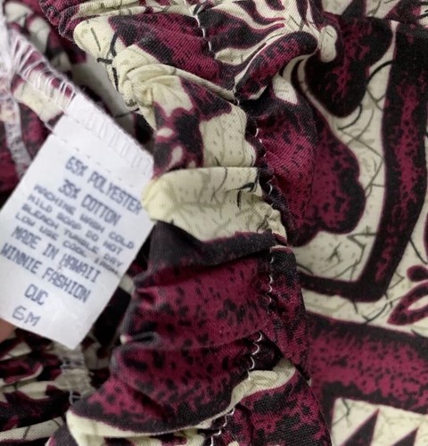 Winnie Fashion Baby Boys 6 Months Maroon Red Hawaiian Floral Outfit Set - Picture 5 of 6