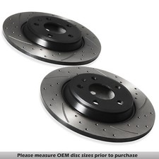 DISCHI FRENO POSTERIORI FORATI SCANALATI 300MM PER AUDI Q5 SQ5 A4 B8 ALLROAD 08+