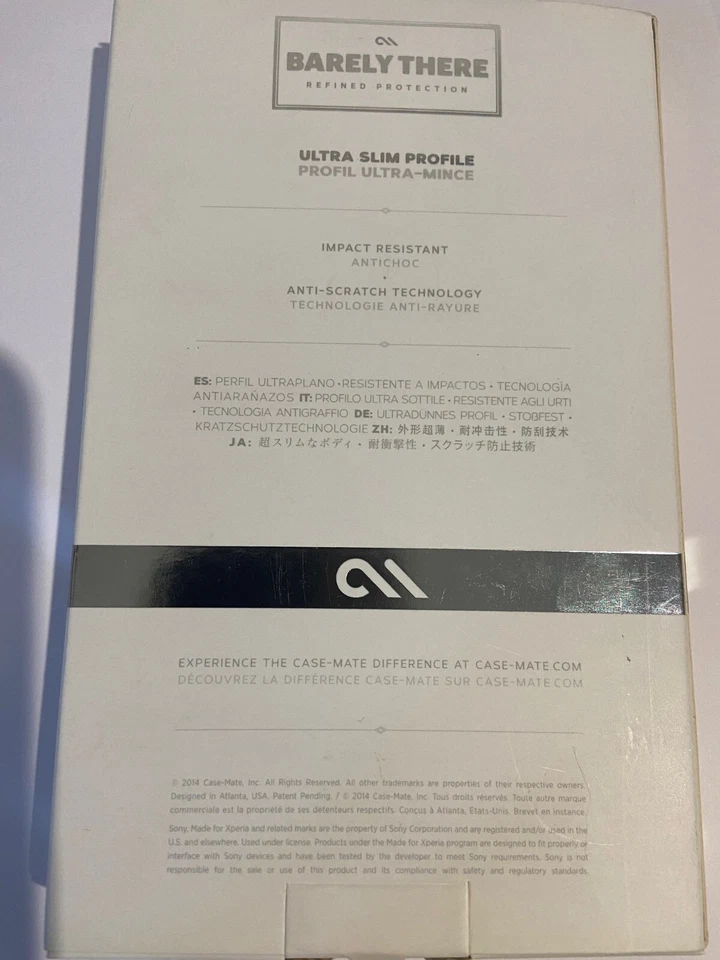 Funda protectora Sony Xperia Z3 Compact CASE-MATE apenas hay en negro CM031354. Foto 2 de 2