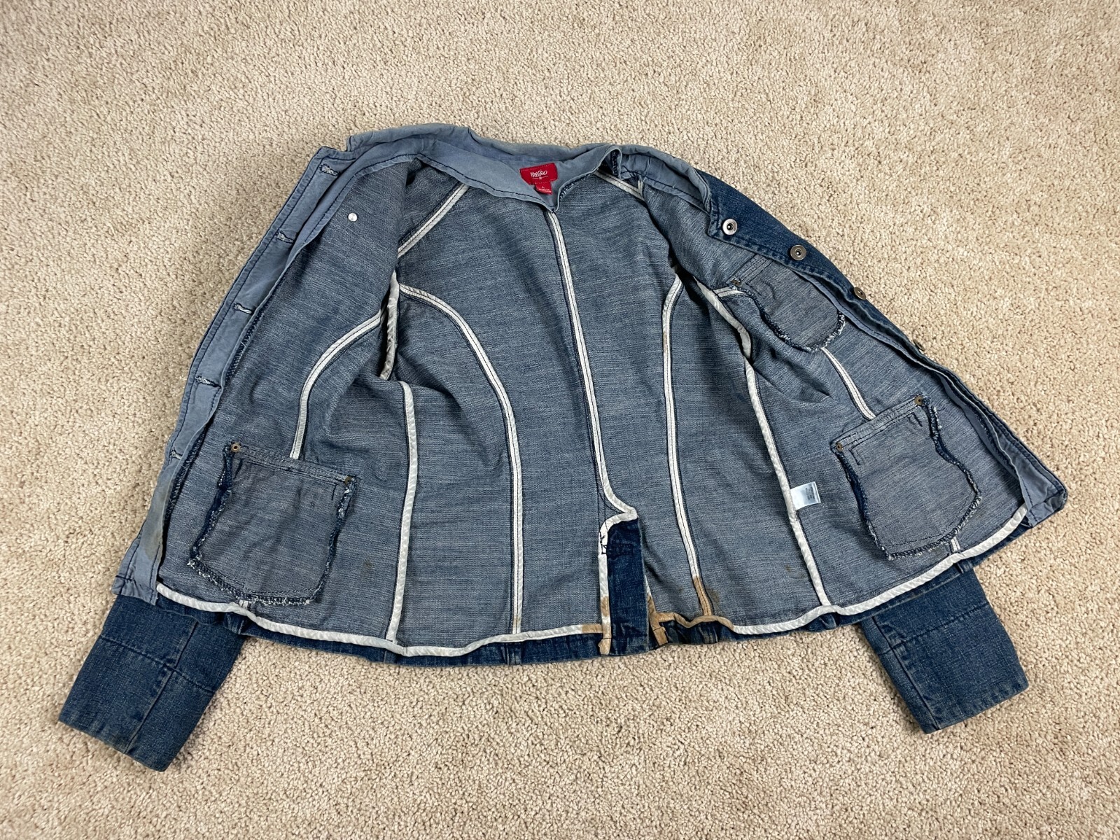 Mossimo Denim Basic Jacket Womens Large Band Coll… - image 2