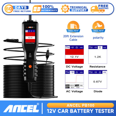 Ancel PB100 Circuit Tester Probe Electrical System 12V/24V Car Diagnostic Tool